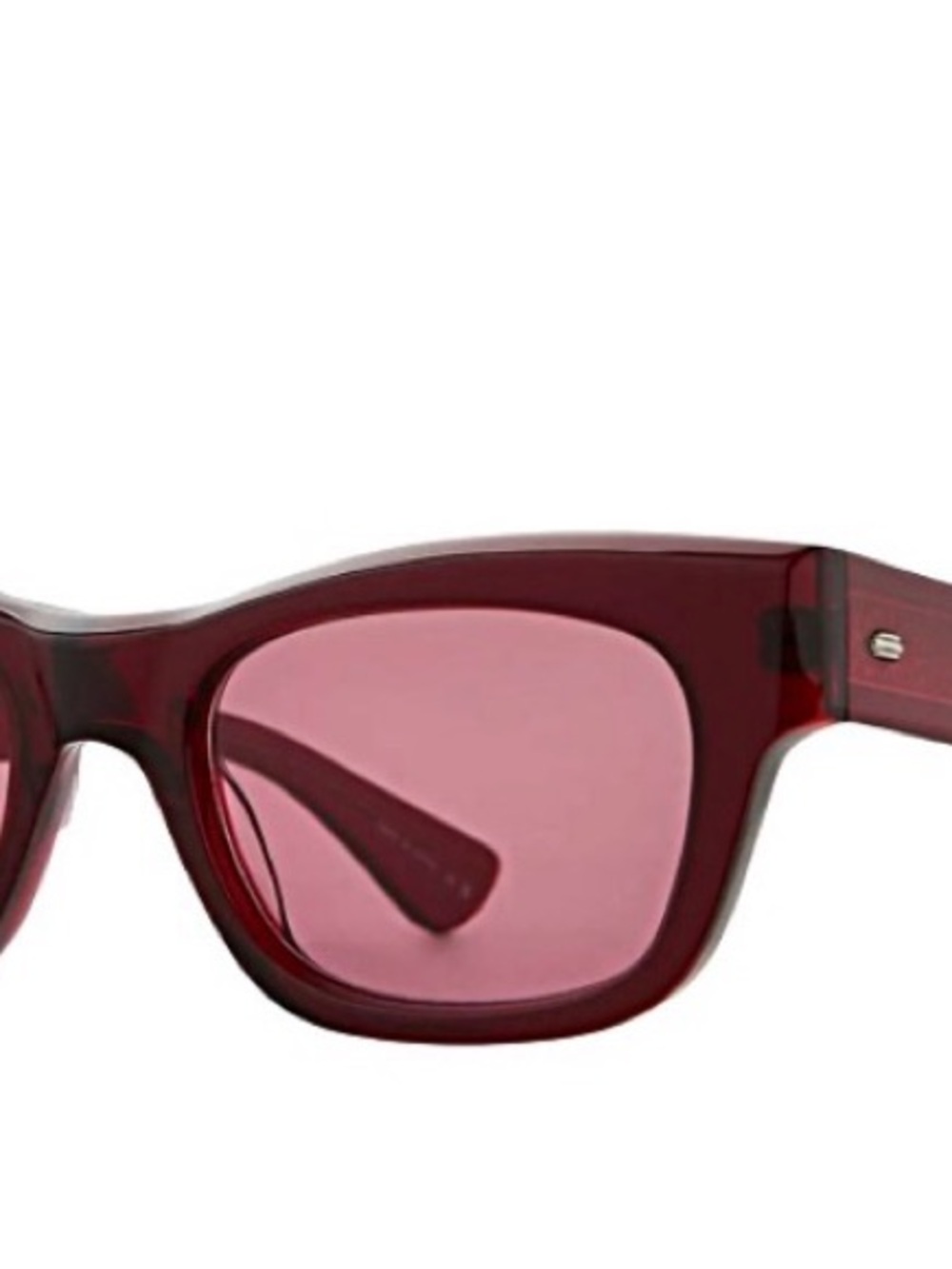 Garrett Leight Women's Burgundy Sunglasses with Pink Lenses